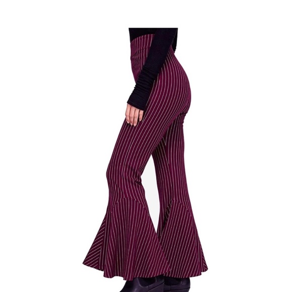 Free People winterberry pinstripe flare pants - Picture 8 of 8